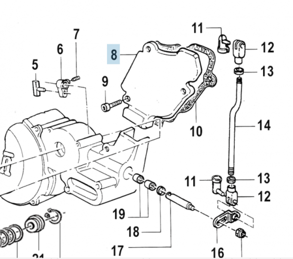 Dichtung Deckel Auslass-steuerung 250/300cc. # 05258´
